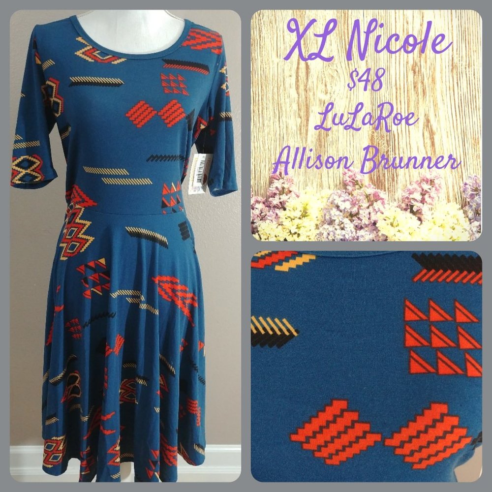 ⭐ Lularoe Nicole Dress - XL - NWT